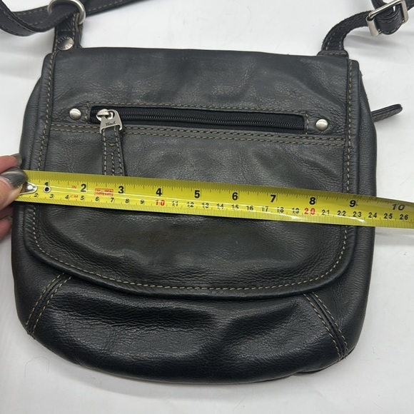 Fossil Black Leather Vintage Crossbody Bag built in wallet - Excellent condition - Picture 14 of 14